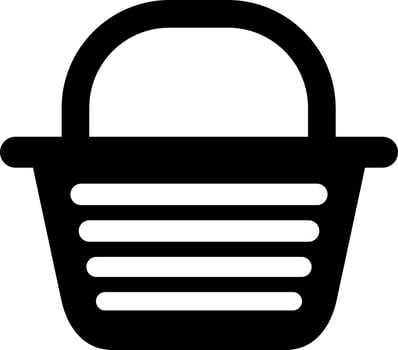 Shopping basket e commerce icon black outlines vector illustration