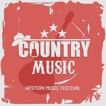 vector of vintage country music poster with grunge style perfect for print,etc