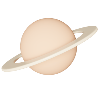 planet saturn 3d element png