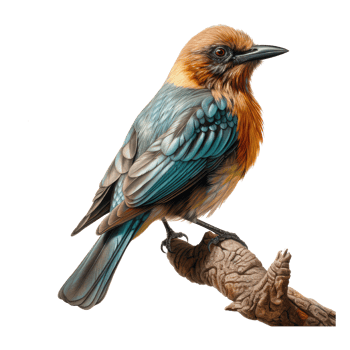 Bird isolated on transparent background . AI Generated png