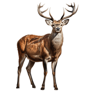 Deer isolated on transparent background . AI Generated png