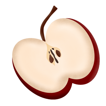 Apple Fruit handmade painting png