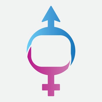 male and female gender logos vector