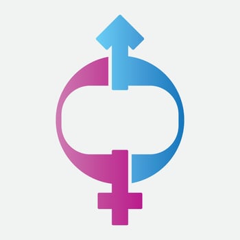 male and female gender logos vector