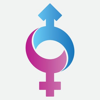 male and female gender logos vector