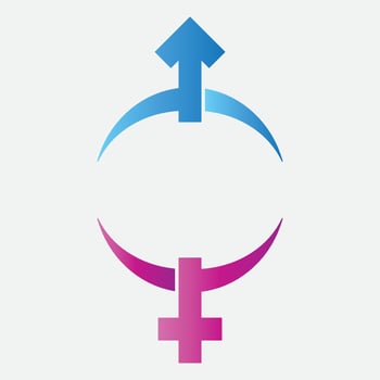 male and female gender logos vector