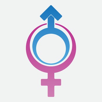 male and female gender logos vector