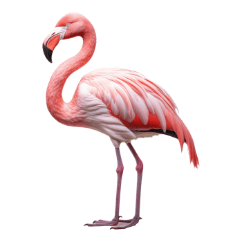 Flamingo isolated on transparent background . AI Generated png