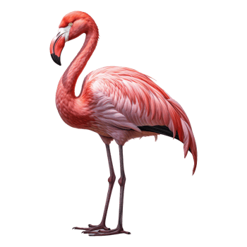 Flamingo isolated on transparent background . AI Generated png
