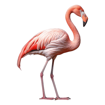 Flamingo isolated on transparent background . AI Generated png