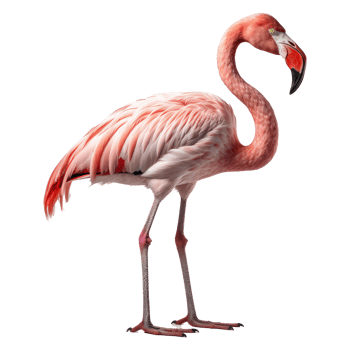 Flamingo isolated on transparent background . AI Generated png