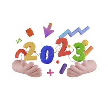 New Years 2023 Object Illustration png