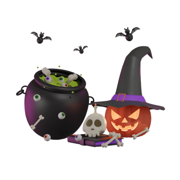Halloween 3D Characters Render Object Interactive png