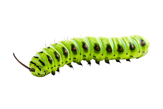 Swallowtail caterpillar isolated on a transparent background png