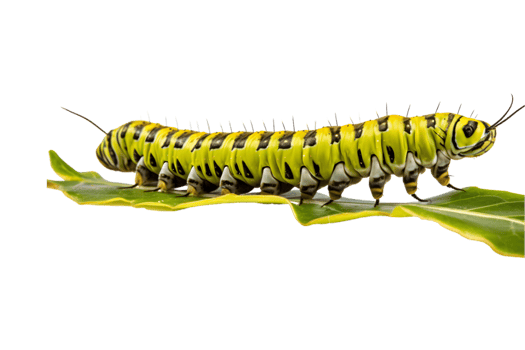 Swallowtail caterpillar isolated on a transparent background png
