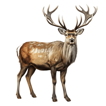 Reindeer isolated on transparent background . AI Generated png