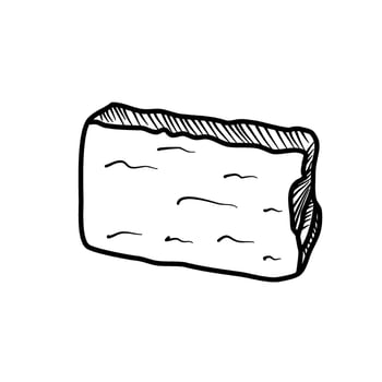 soap bar line art vector illustration