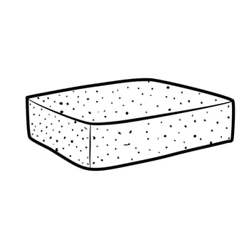 soap bar line art vector illustration