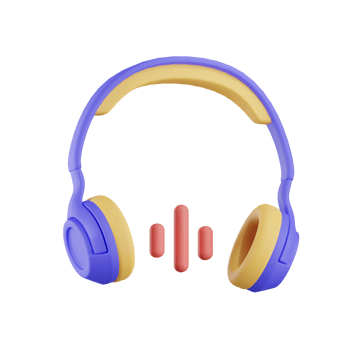 Headphone Entertainent 3D Illustrations png