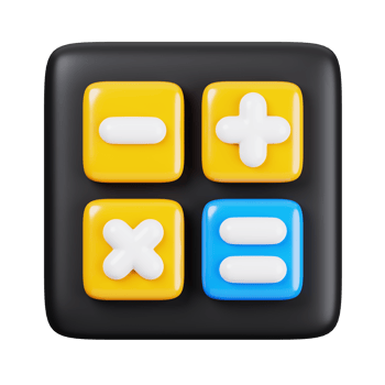 Calculator icon. Savings, finances sign. General UI icon set concept. 3D Render illustration png