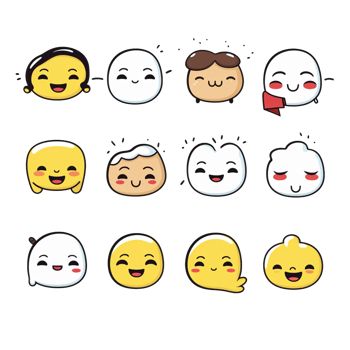 Sticker emoticon cute transparent png