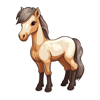 Horse cute sticker transparent png
