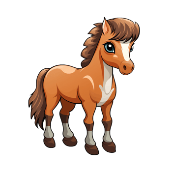 Horse cute sticker transparent png