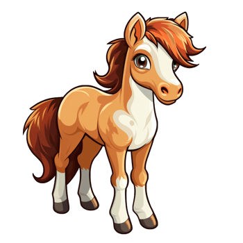 Horse cute sticker transparent png