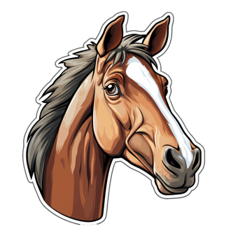 Horse sticker transparent png