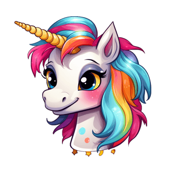 Unicorn cute sticker transparent png