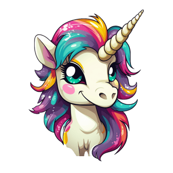 Unicorn cute sticker transparent png