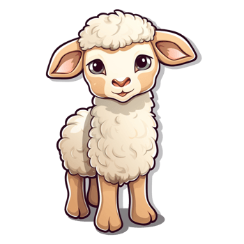 sheep cute sticker transparent png