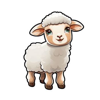 sheep cute sticker transparent png