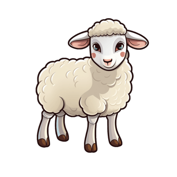 sheep cute sticker transparent png
