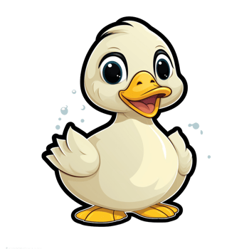 Duck baby cute sticker png
