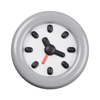 Clock isolated. General UI icon set concept. 3D Render illustration png