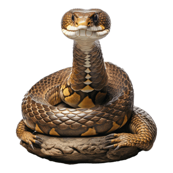 snake isolated on transparent background . AI Generated png
