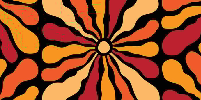 Abstract trendy retro shape pattern background vector