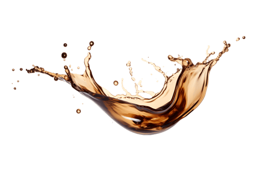 coffee splash isolated on a transparent background png