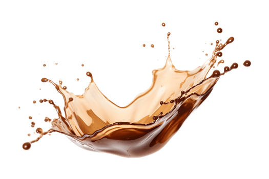 coffee splash isolated on a transparent background png
