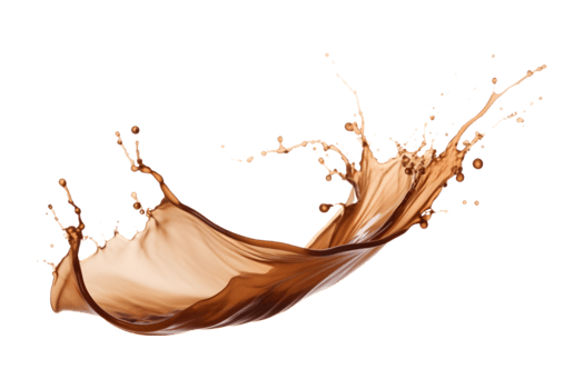 coffee splash isolated on a transparent background png