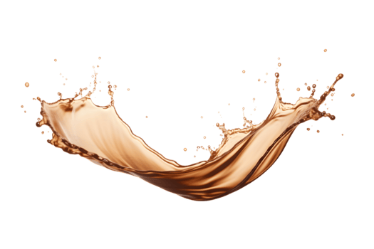coffee splash isolated on a transparent background png