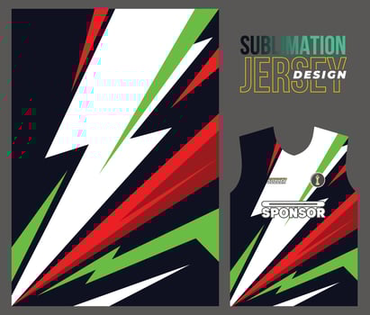 Vector jersey sports design for racing cycling football gaming motocross