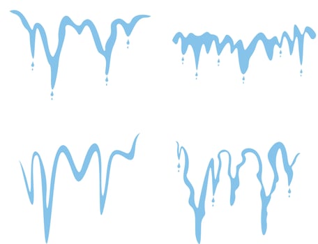 Snowfall Winter. christmas decoration isolated background. Vector illustration.