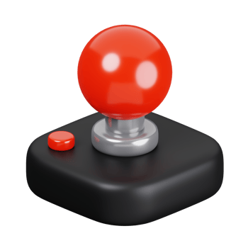 Game symbol, joystick isolated. General UI icon set concept. 3D Render illustration png