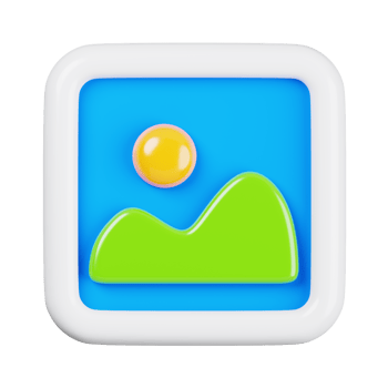 Gallery or picture symbol isolated. General UI icon set concept. 3D Render illustration png