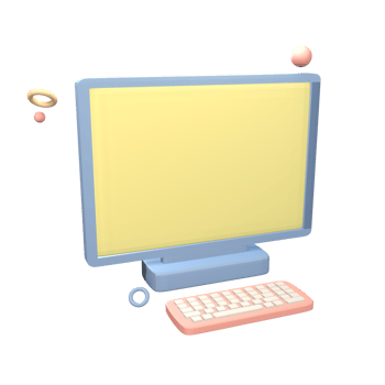 3D icon back to school computer rendered isolated on the transparent background. simple and elegant object for your design. png