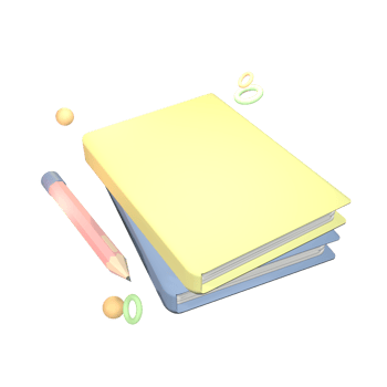 3D icon back to school textbook rendered isolated on the transparent background. simple and elegant object for your design. png