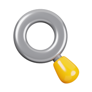 Magnifying glass or search icon isolated. General UI icon set concept. 3D Render illustration png
