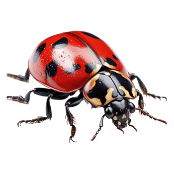 Ladybug isolated on transparent background . AI Generated png